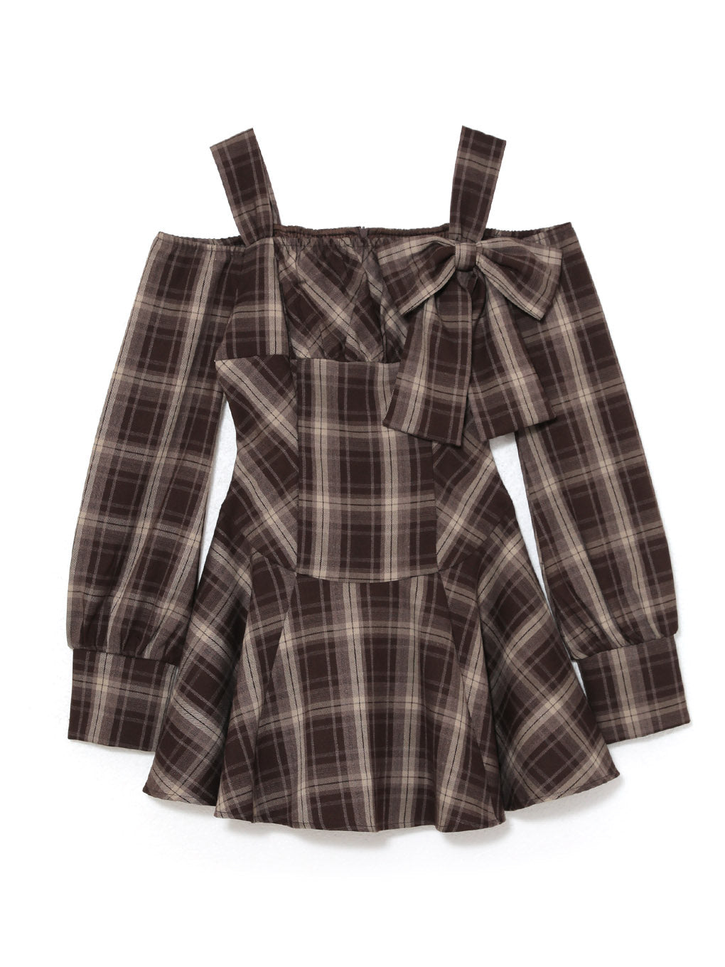 ribbon off shoulder flare onepiece