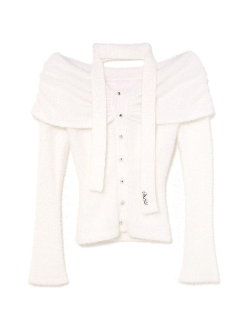 ribbon tie off shoulder knit tops