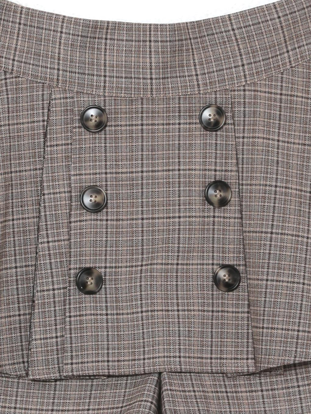 double button pleats skirt&pants