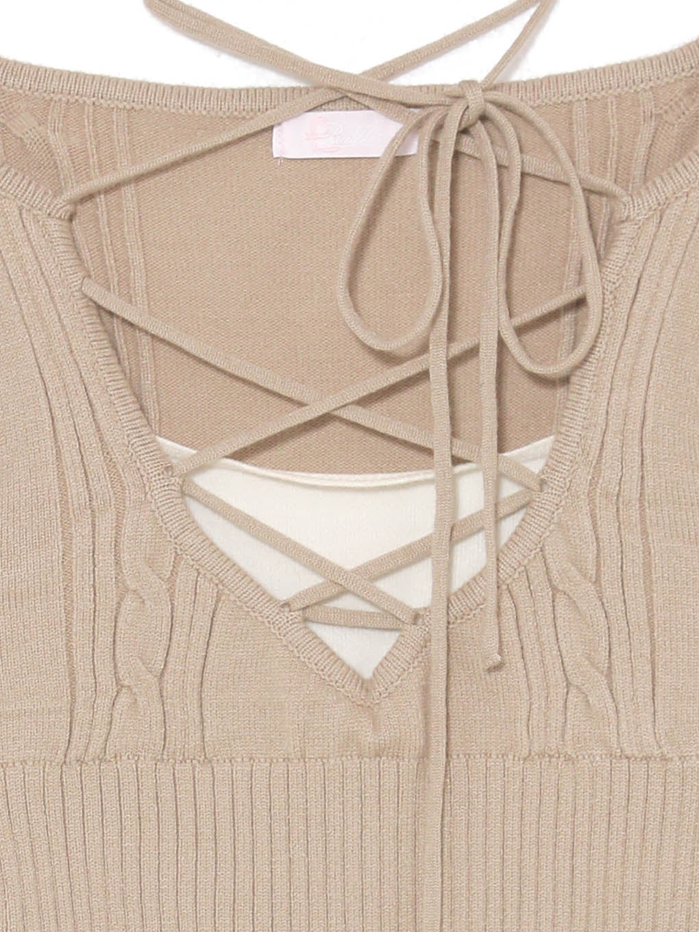 laceup cable knit