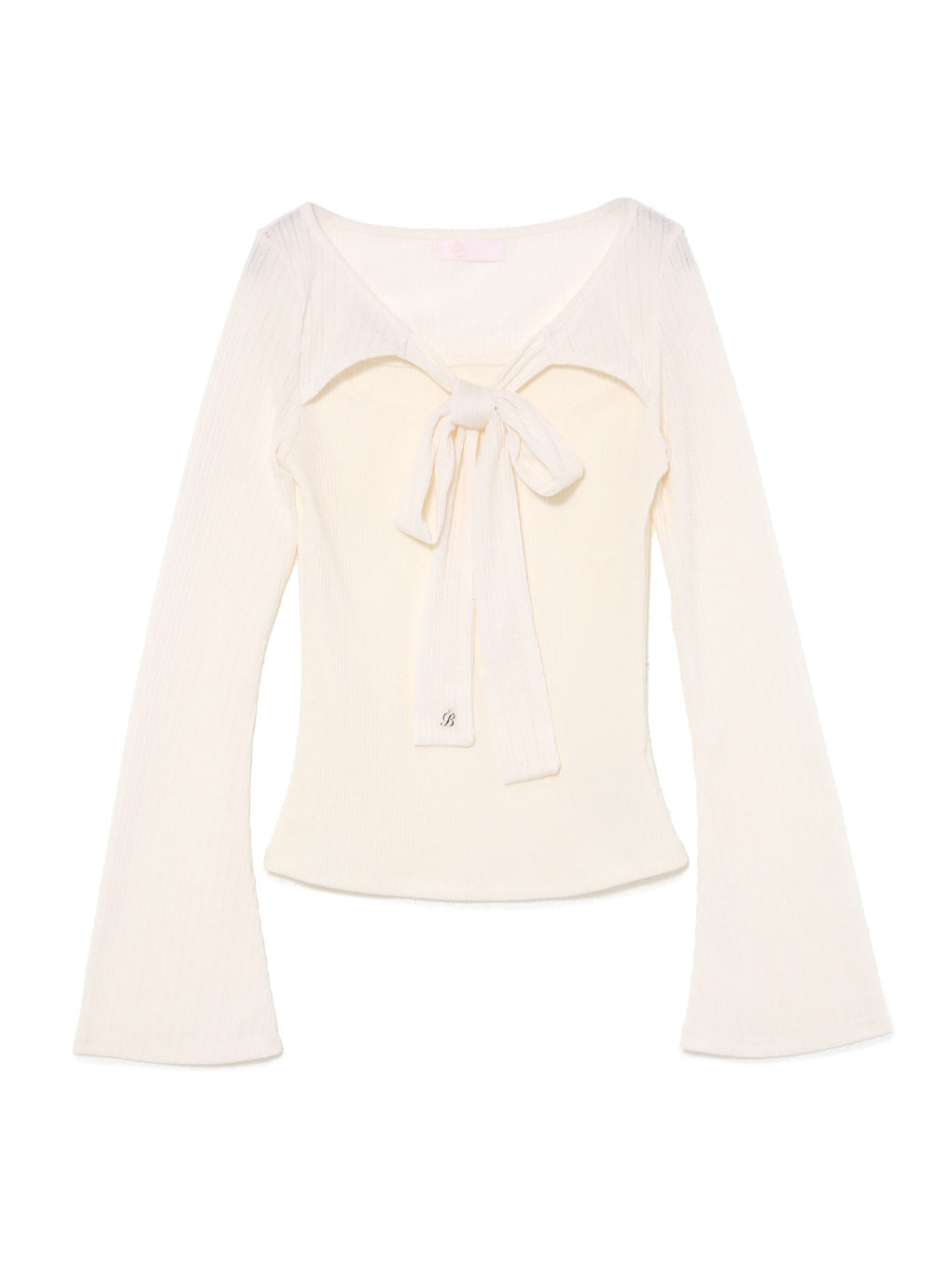 fur ribbon knit tops