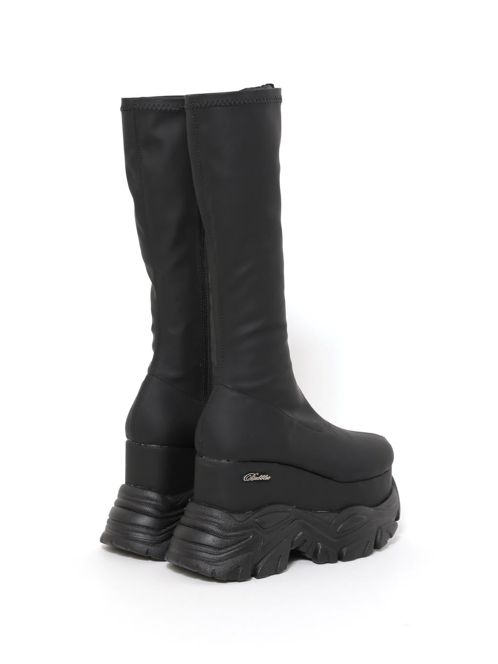 track leather middle boots