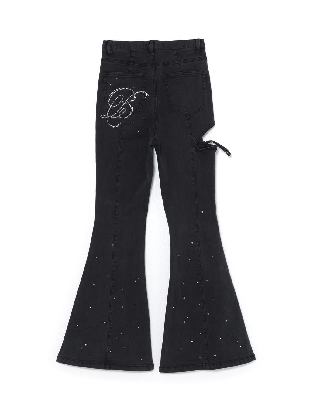 ロゴカットアウトフレアパンツ