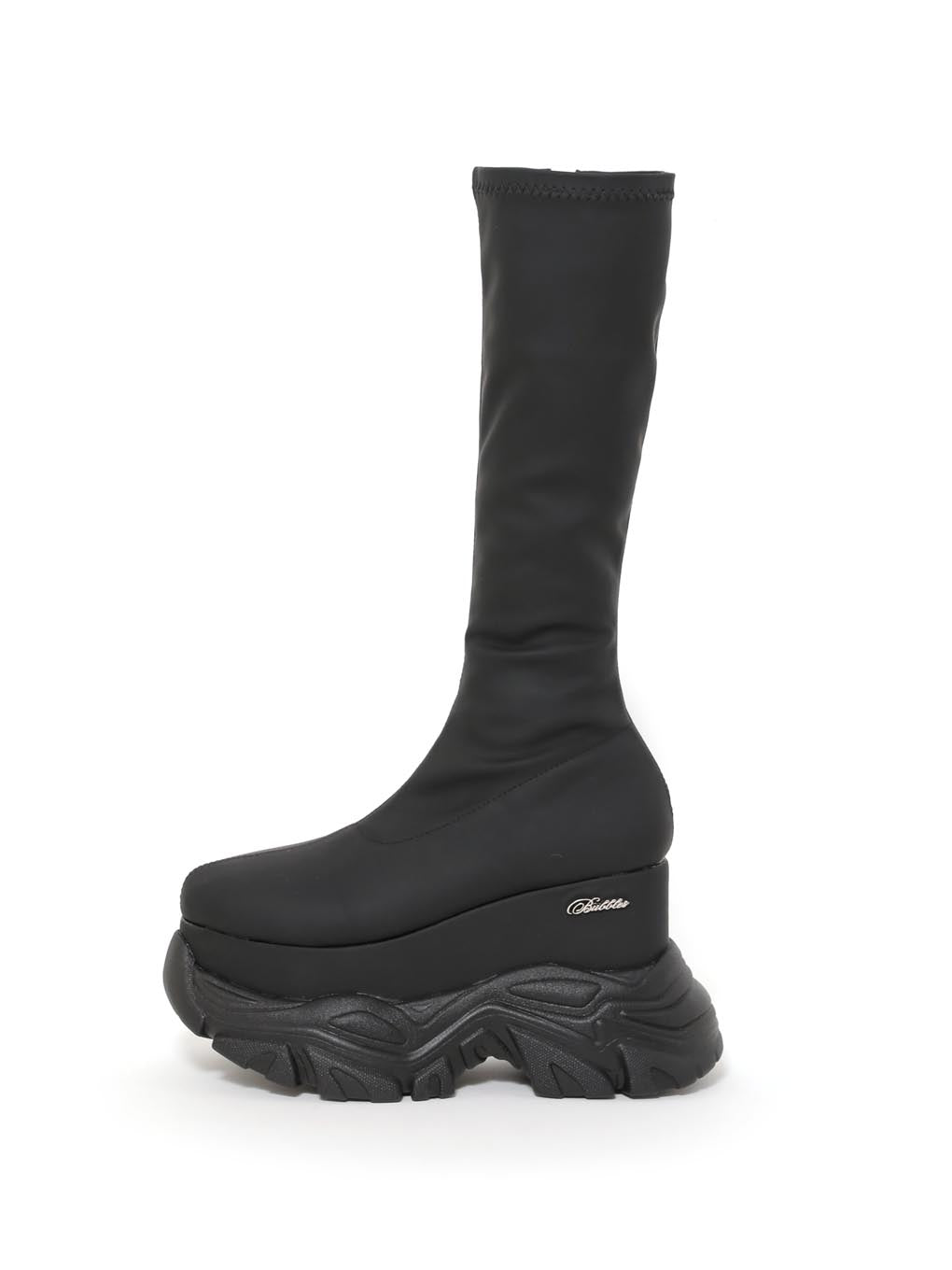 track leather middle boots