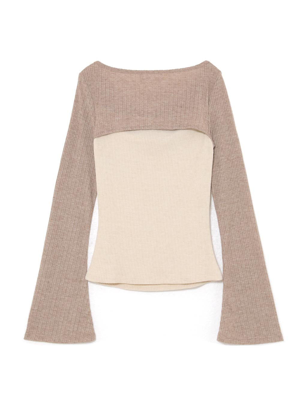 fur ribbon knit tops