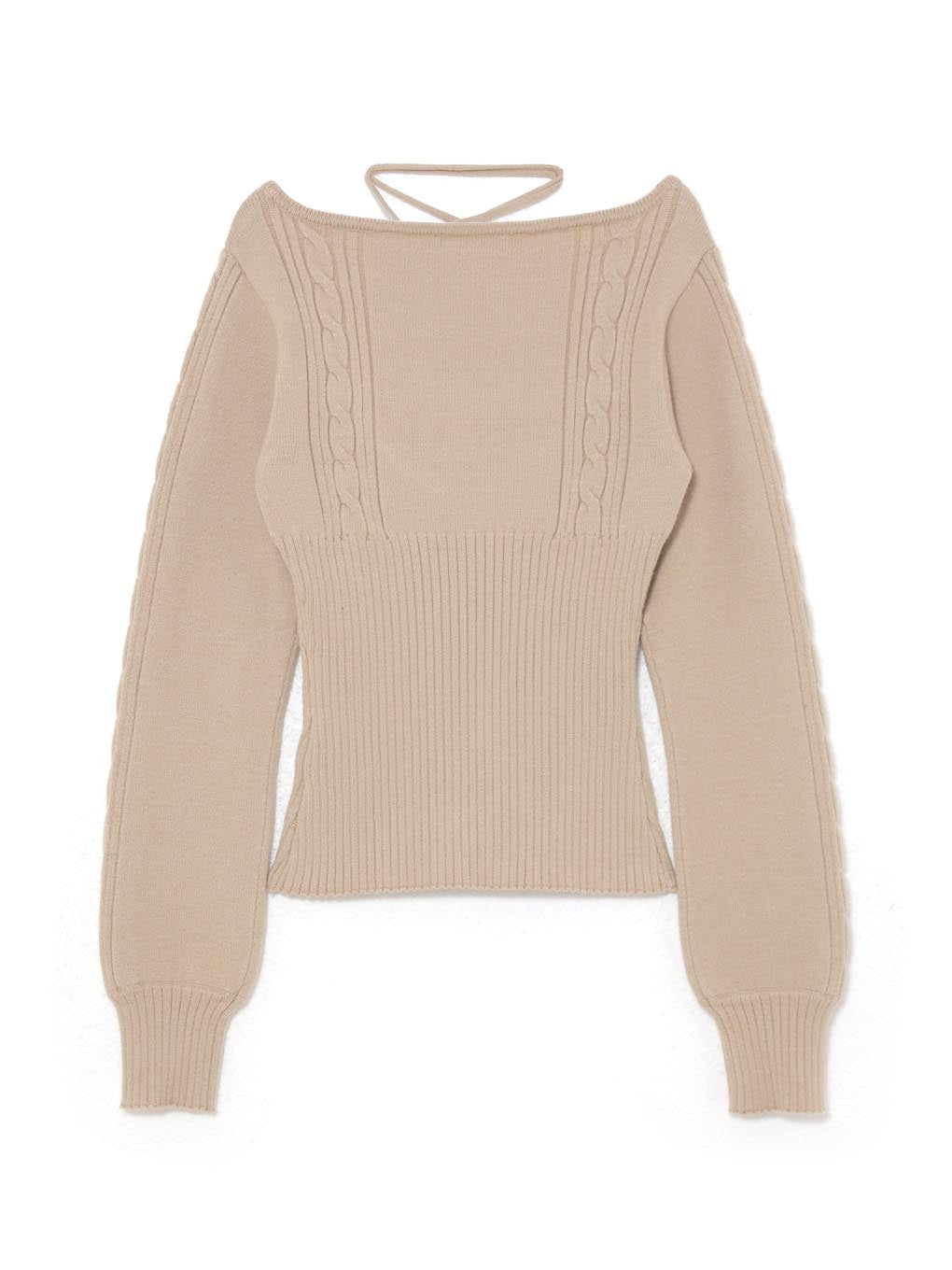 laceup cable knit