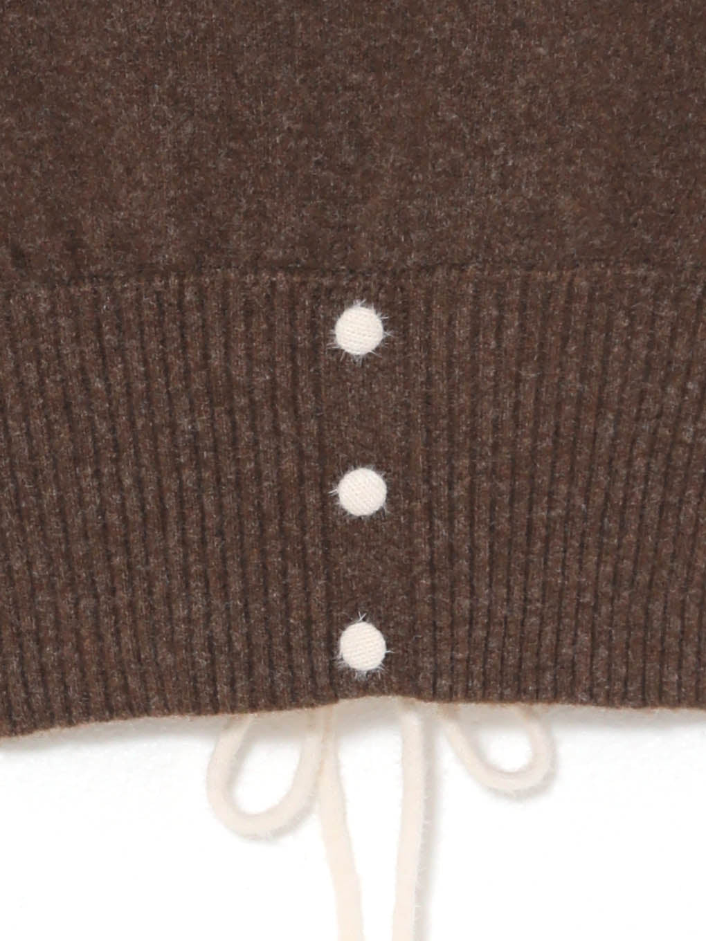 shaggy laceup knit tops