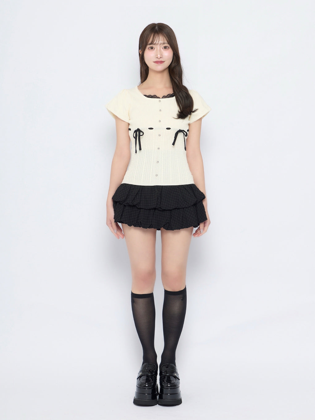 モデル：155cm（着用サイズ：FRE