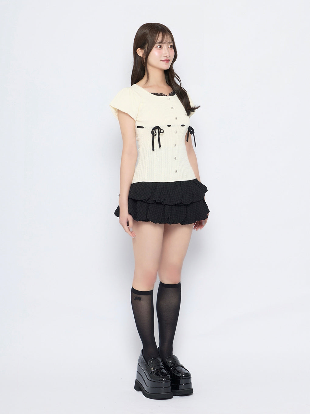 モデル：155cm（着用サイズ：FRE